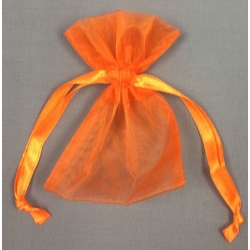 Organza Bags Orange (12) 3" x 4" 